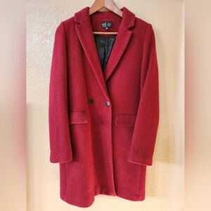 Zara Red Double-Breasted Coat